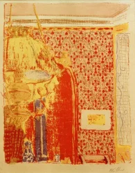 Interior with Pink Drapes II